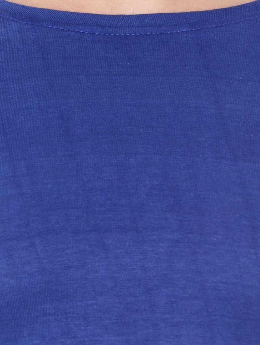 blue cotton blend  t-shirt - 20842002 -  Standard Image - 4