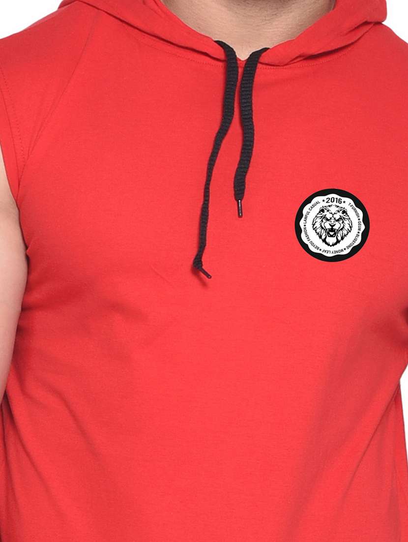 red cotton blend t-shirt - 20842010 -  Standard Image - 4