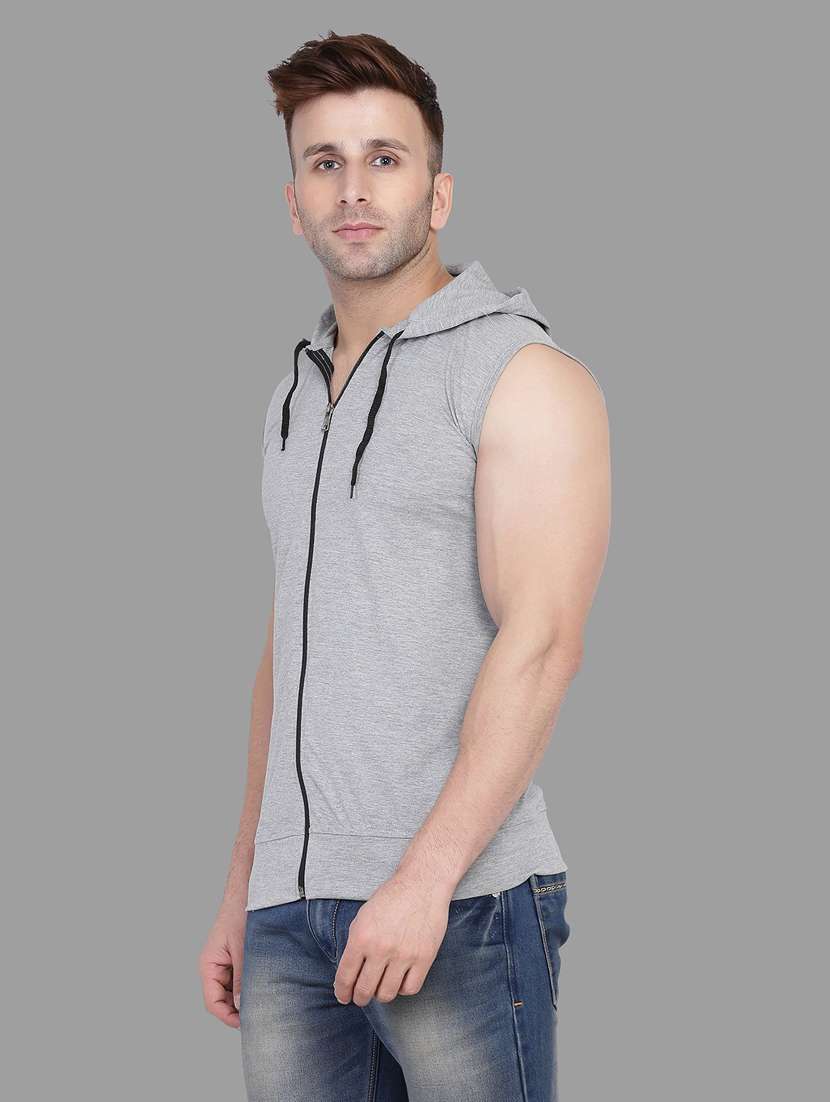 men grey cotton blend t-shirt - 20842014 -  Standard Image - 1