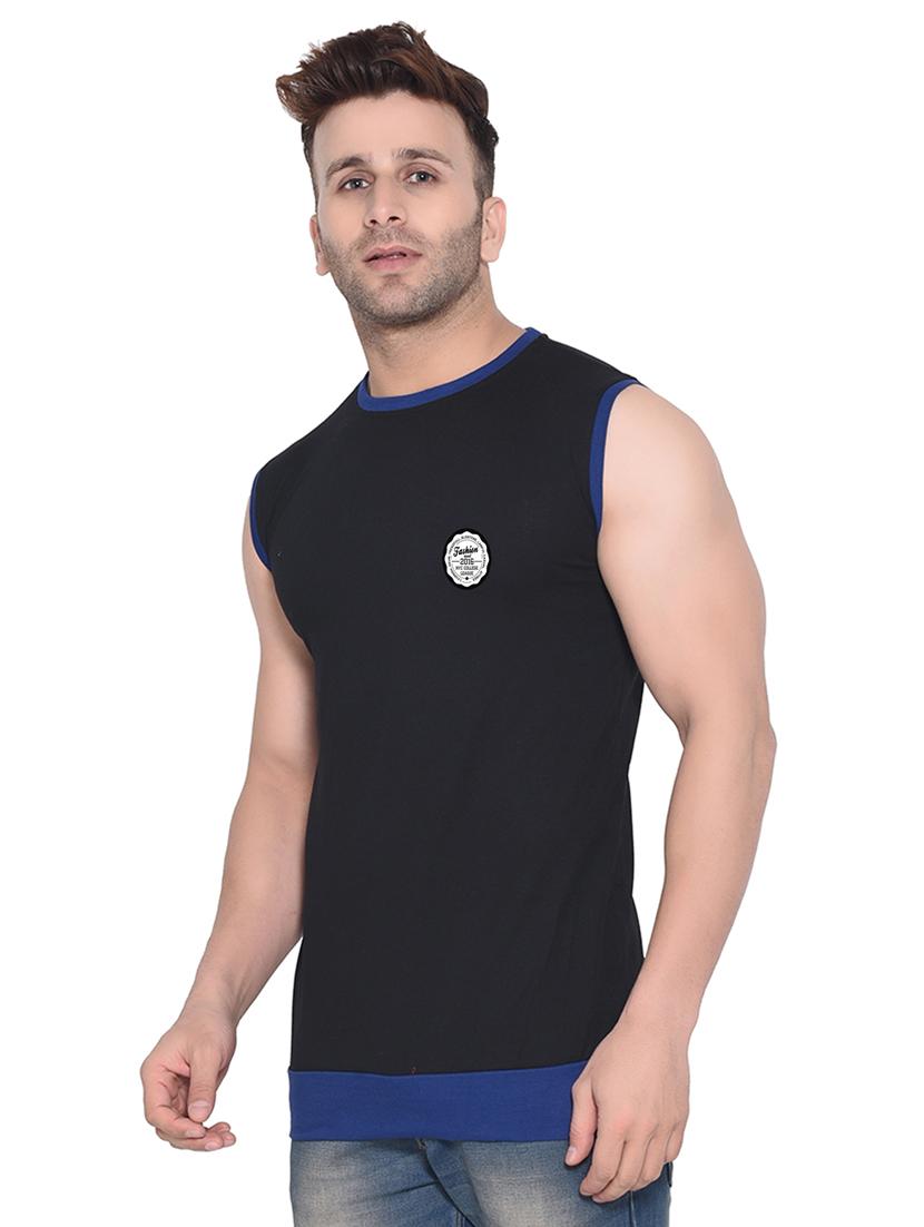 black cotton blend t-shirt - 20842017 - Standard Image - 1