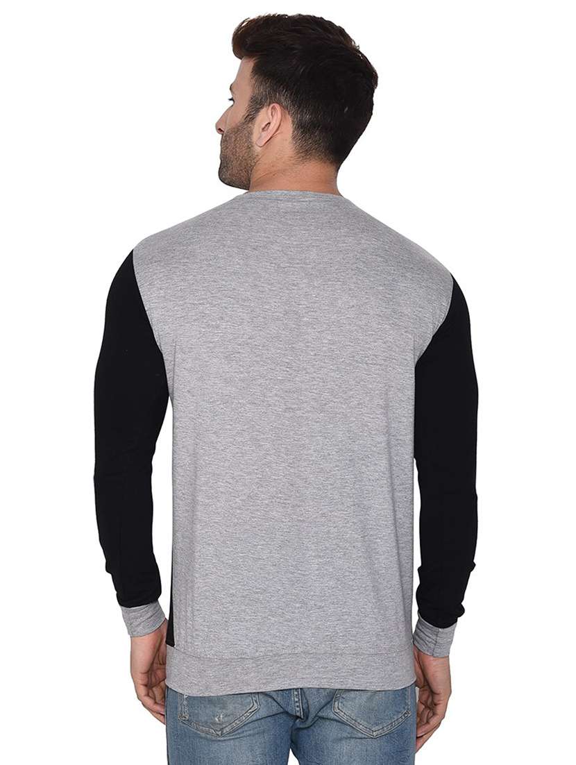 men color block long sleeve t-shirt - 20842022 -  Standard Image - 1