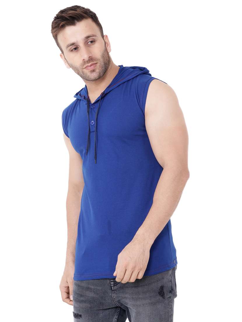 blue cotton blend t-shirt - 20842043 -  Standard Image - 1