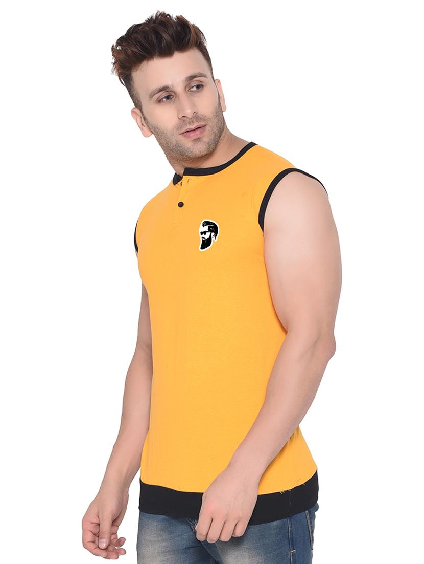 yellow cotton blend t-shirt - 20842069 - Standard Image - 1