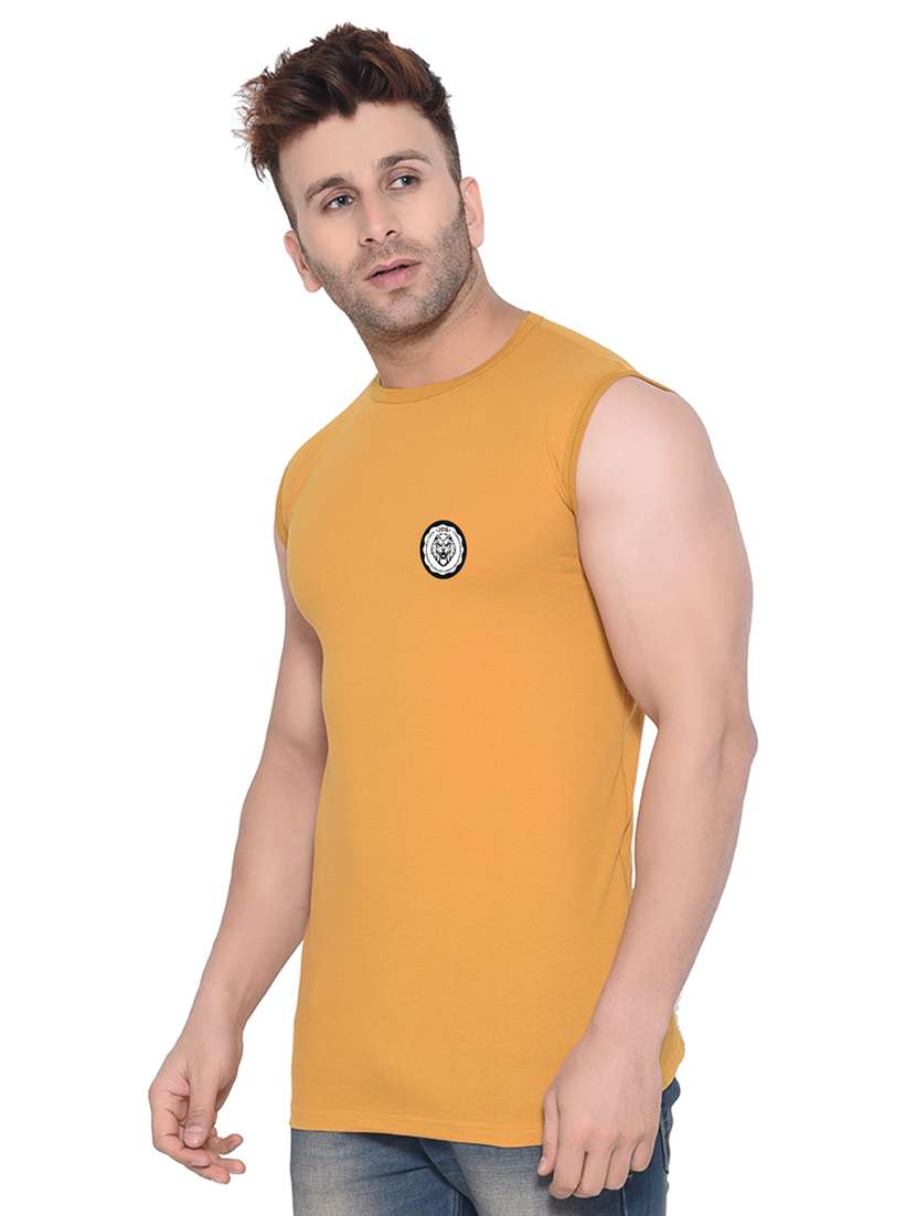 yellow cotton blend all over print t-shirt - 20842083 -  Standard Image - 1