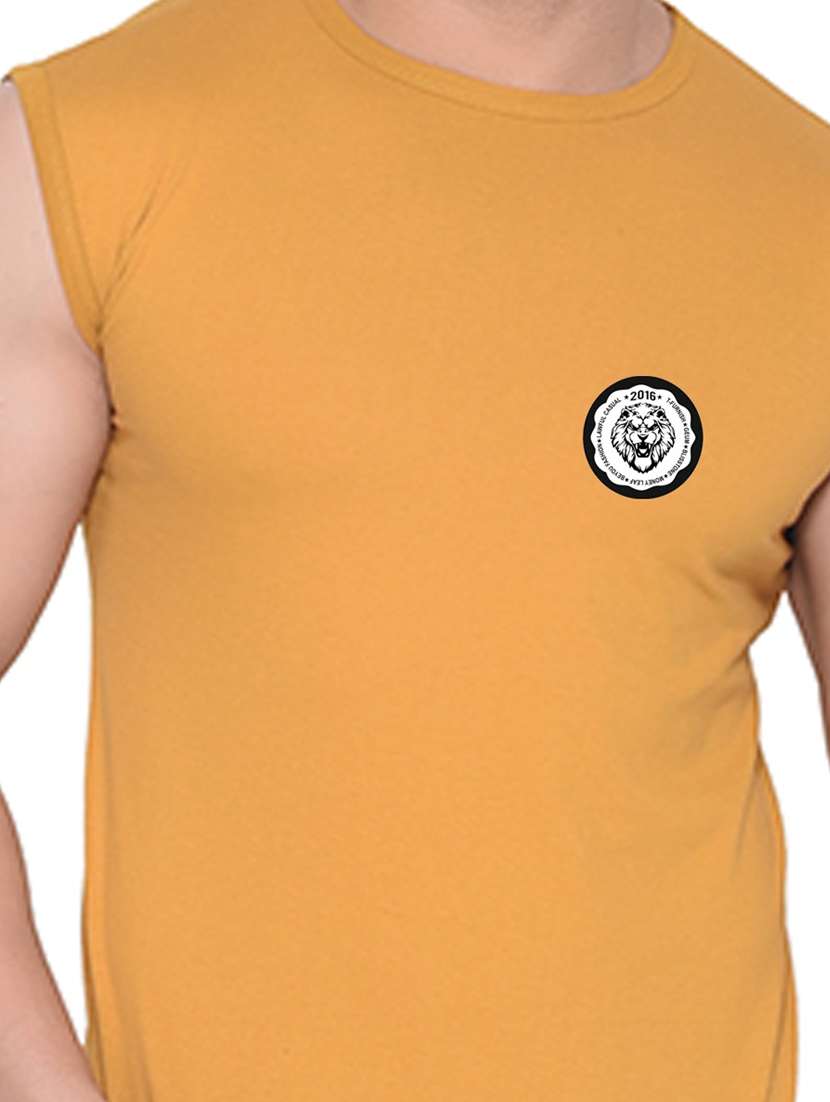 yellow cotton blend all over print t-shirt - 20842083 -  Standard Image - 4