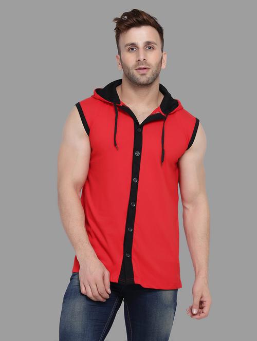 red cotton blend t-shirt - 20842088 -  Standard Image - 0