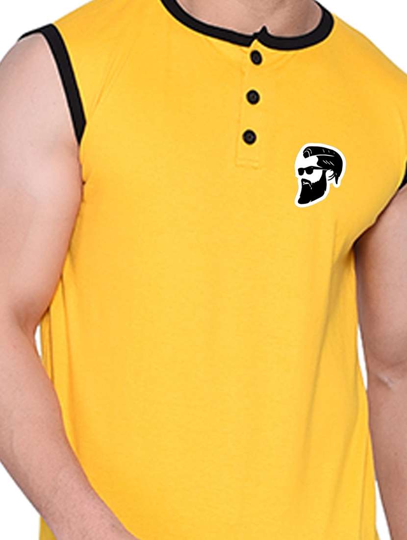 yellow cotton blend t-shirt - 20842096 -  Standard Image - 4