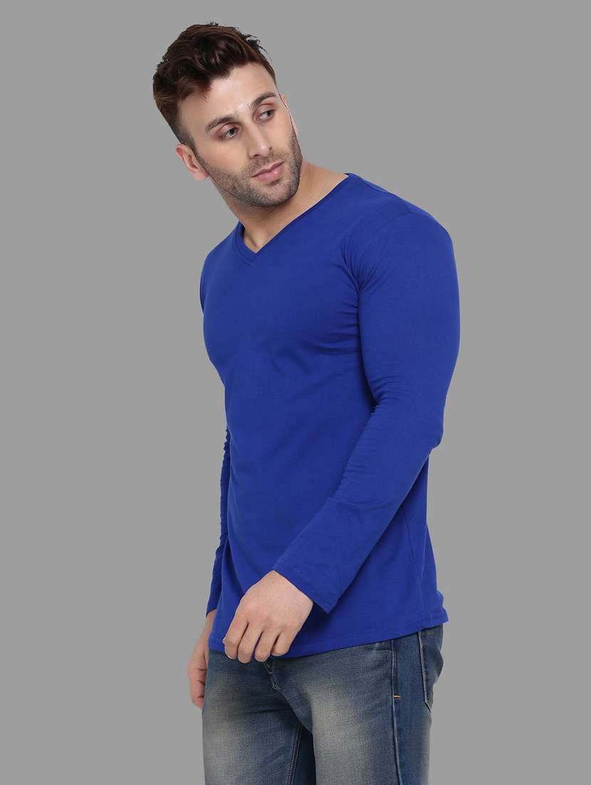 men solid long sleeve t-shirt - 20842104 -  Standard Image - 1