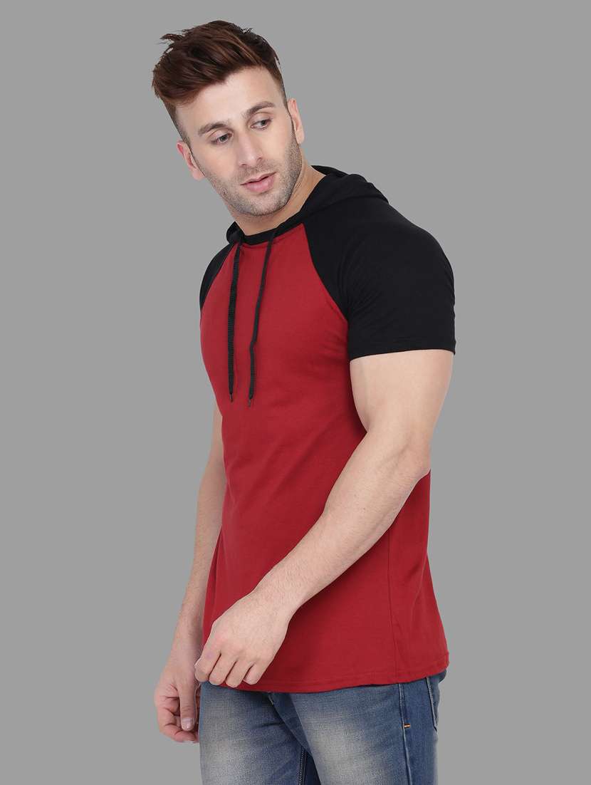 maroon cotton blend t-shirt - 20842107 -  Standard Image - 1