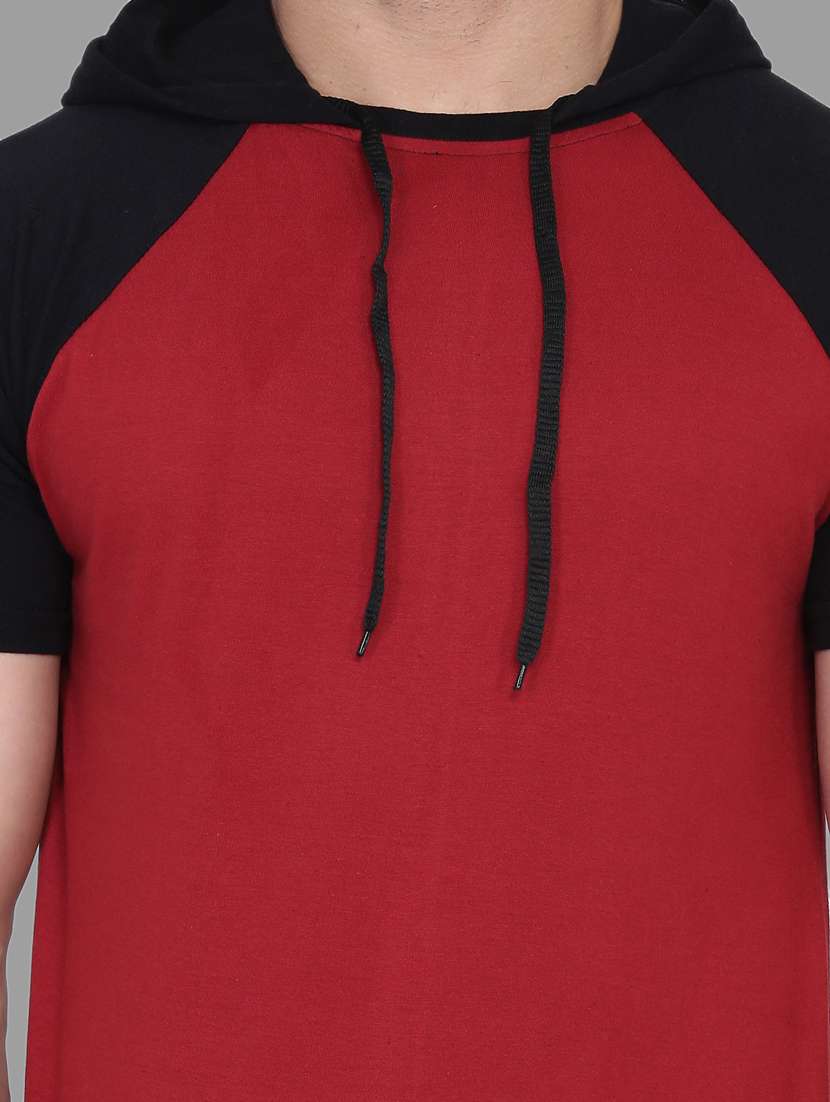 maroon cotton blend t-shirt - 20842107 -  Standard Image - 4