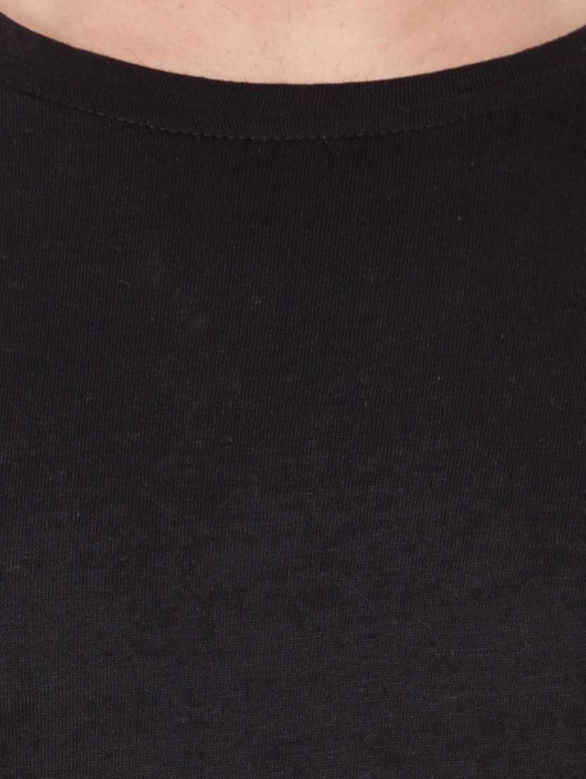 black cotton blend t-shirt - 20842111 -  Standard Image - 4