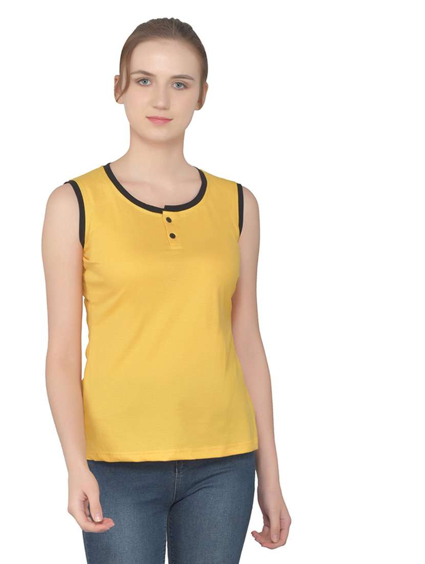 women solid round neck t-shirt