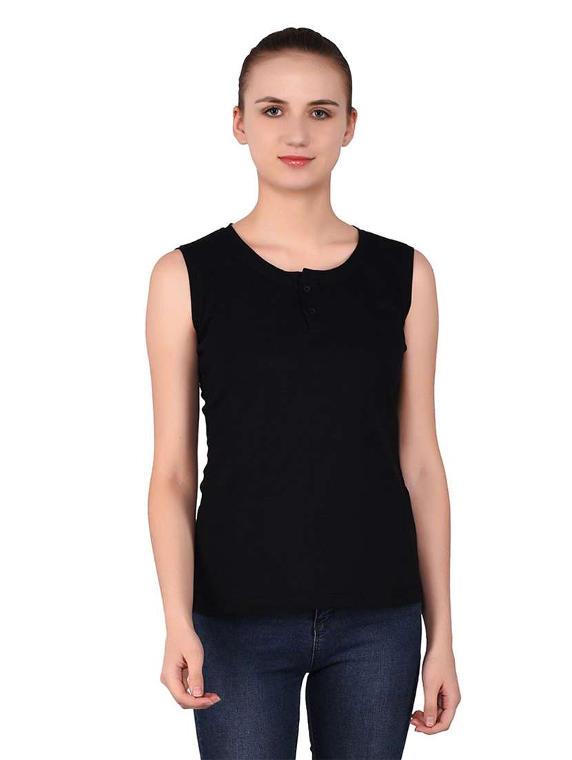 women solid round neck t-shirt