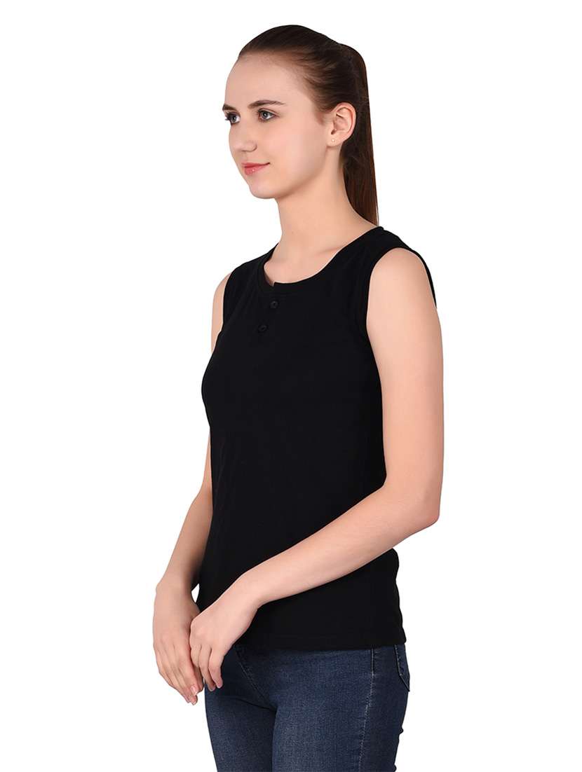 women solid round neck t-shirt - 20842137 - Standard Image - 1
