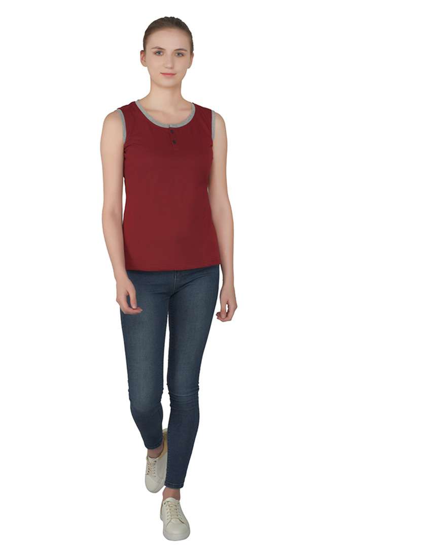 women solid round neck t-shirt - 20842138 -  Standard Image - 4