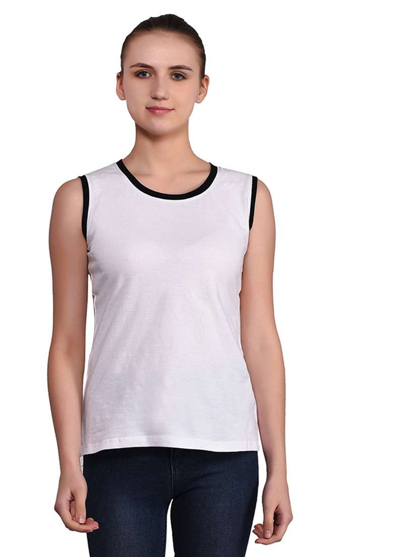 women solid round neck t-shirt