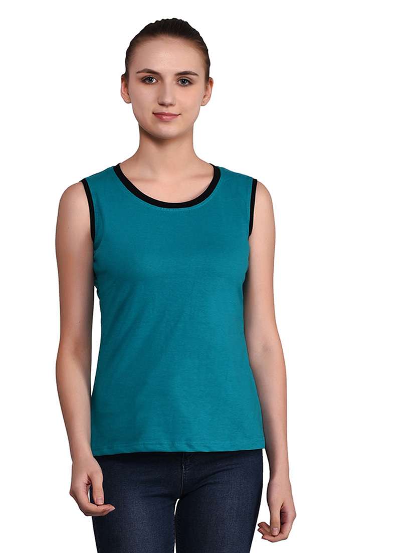 women solid round neck t-shirt