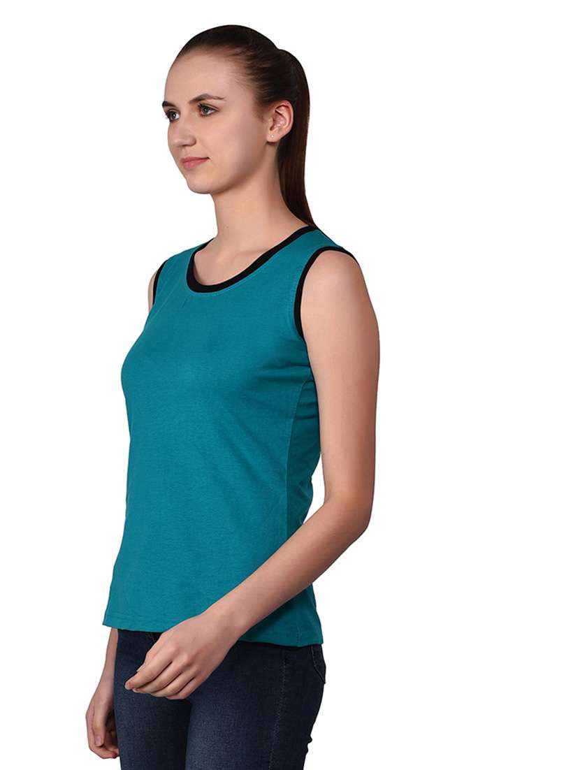 women solid round neck t-shirt - 20842143 -  Standard Image - 1