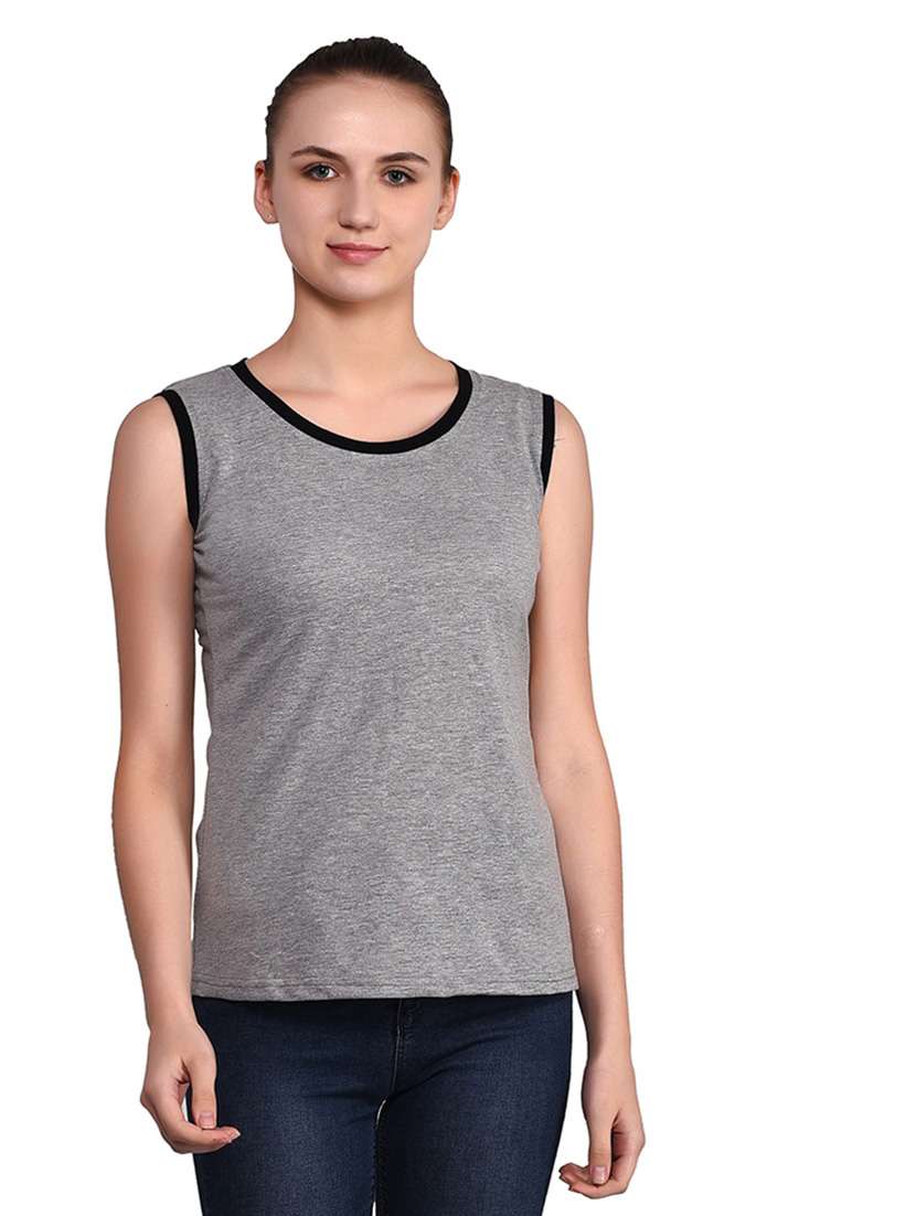 women solid round neck t-shirt