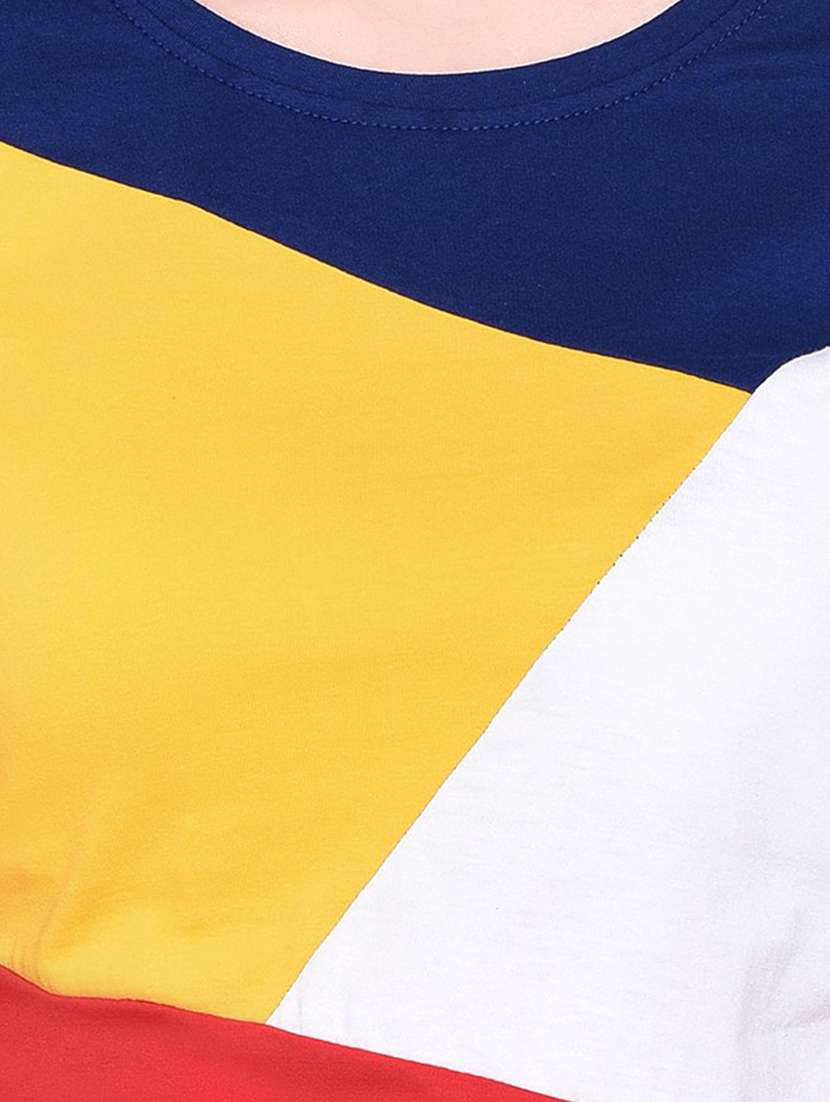 multi colored cotton blend crop tee - 20842150 -  Standard Image - 4