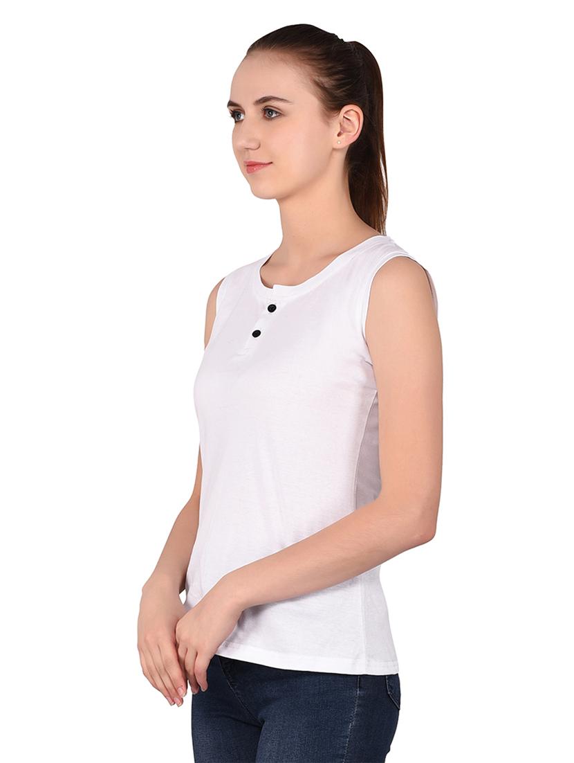 women solid round neck t-shirt - 20842151 -  Standard Image - 1