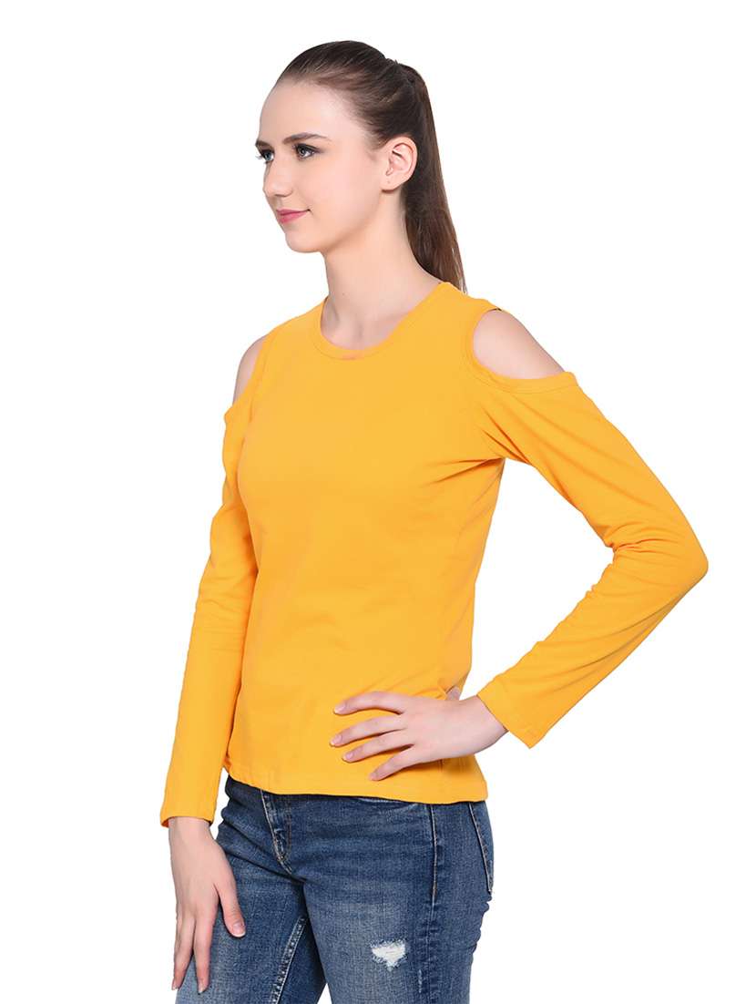 women solid round neck t-shirt - 20842152 -  Standard Image - 1
