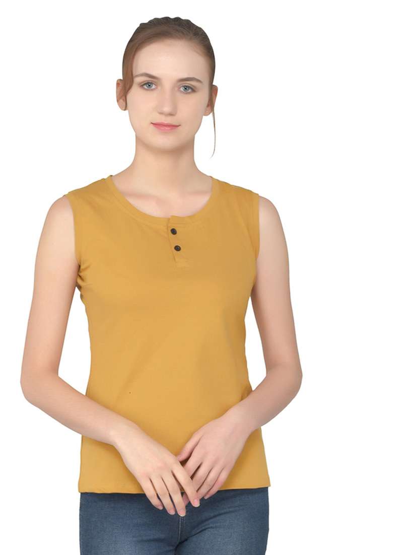 women solid round neck t-shirt