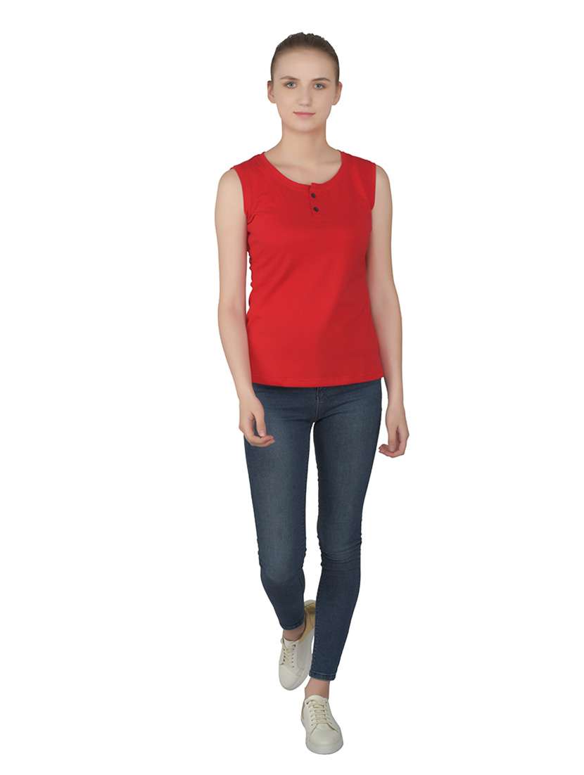 women solid round neck t-shirt - 20842173 - Standard Image - 4