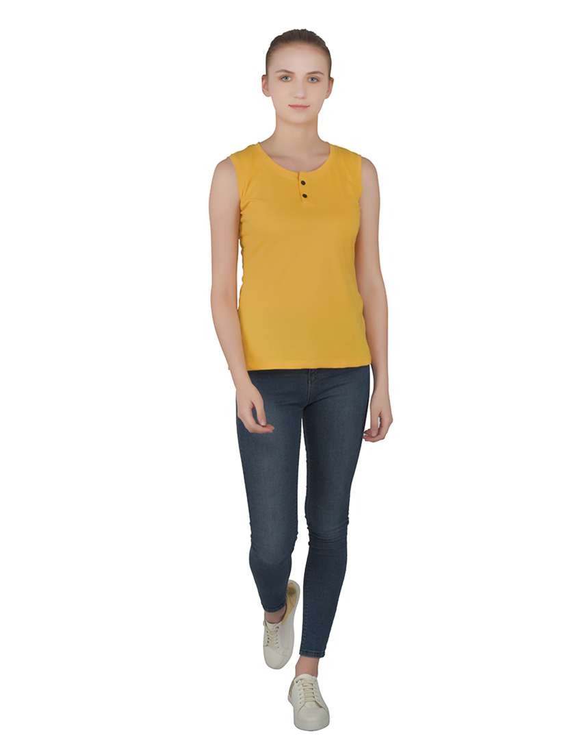 women solid round neck t-shirt - 20842221 -  Standard Image - 4