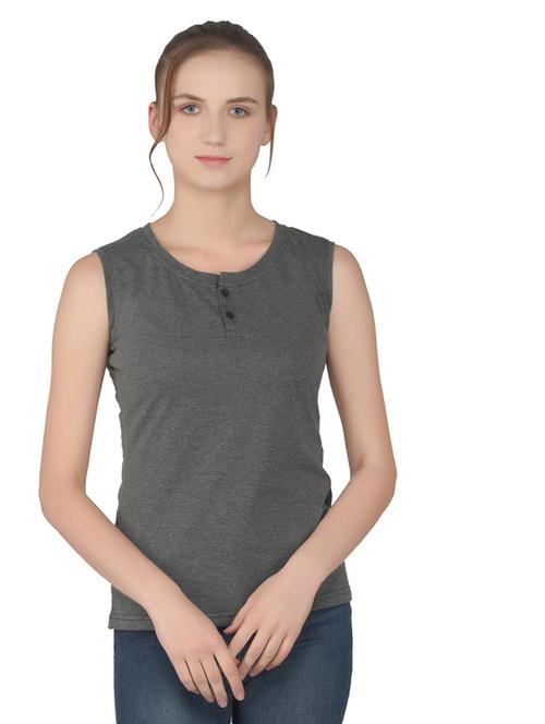 women solid round neck t-shirt - 20842226 -  Standard Image - 0