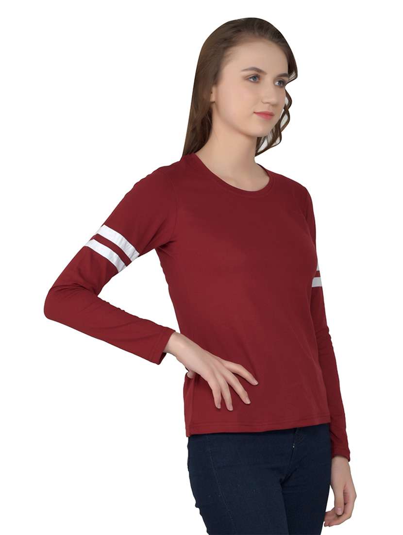 women solid round neck t-shirt - 20842231 -  Standard Image - 1