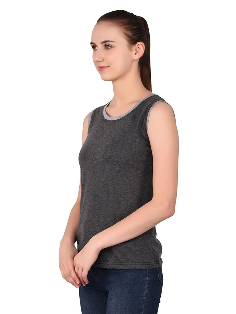 women solid round neck t-shirt - 20842256 - Standard Image - 1