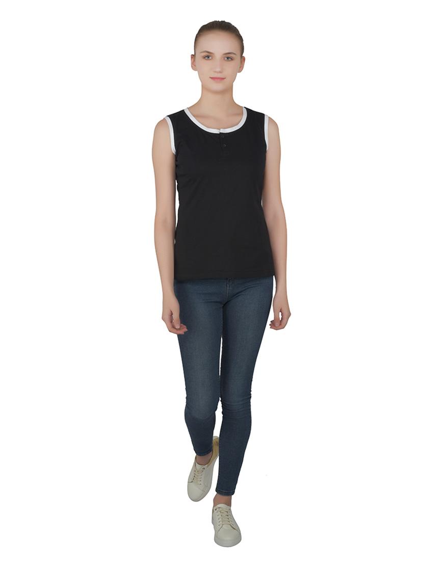 women solid round neck t-shirt - 20842258 - Standard Image - 4