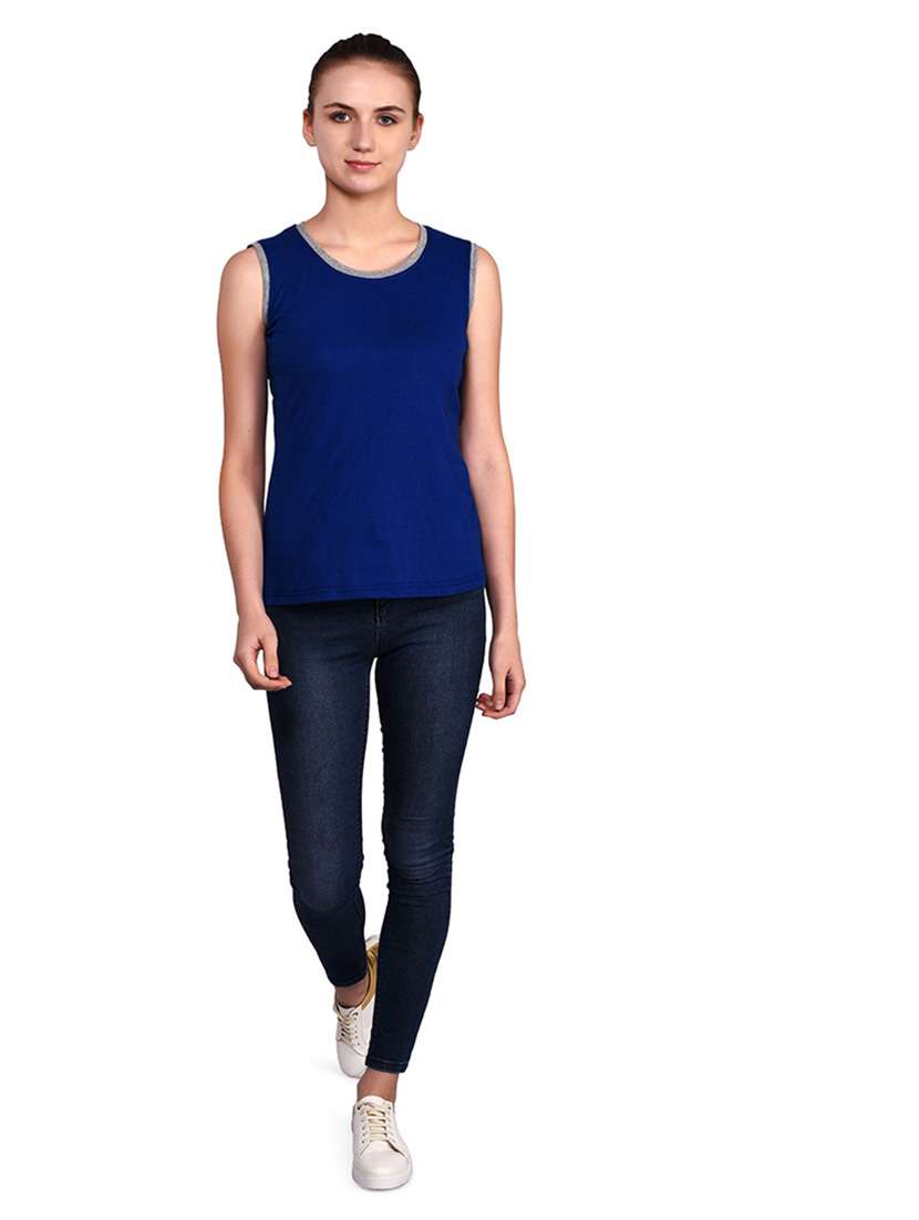women solid round neck t-shirt - 20842270 -  Standard Image - 4