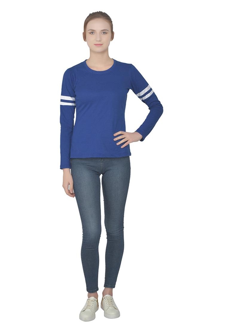 women solid round neck t-shirt - 20842280 - Standard Image - 4