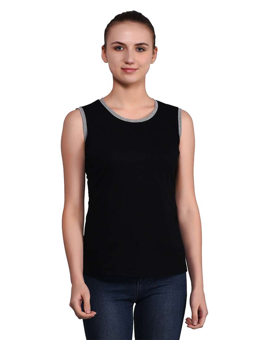 women solid round neck t-shirt
