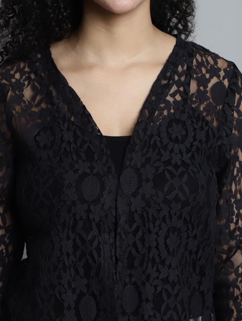 women self design net regular shrug - 20844426 - Standard Image - 6