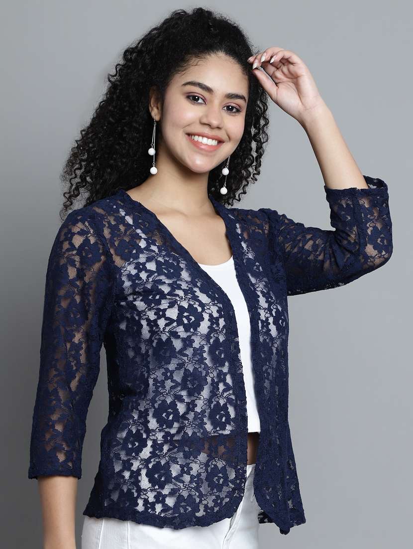 women self design net regular shrug - 20844427 -  Standard Image - 1