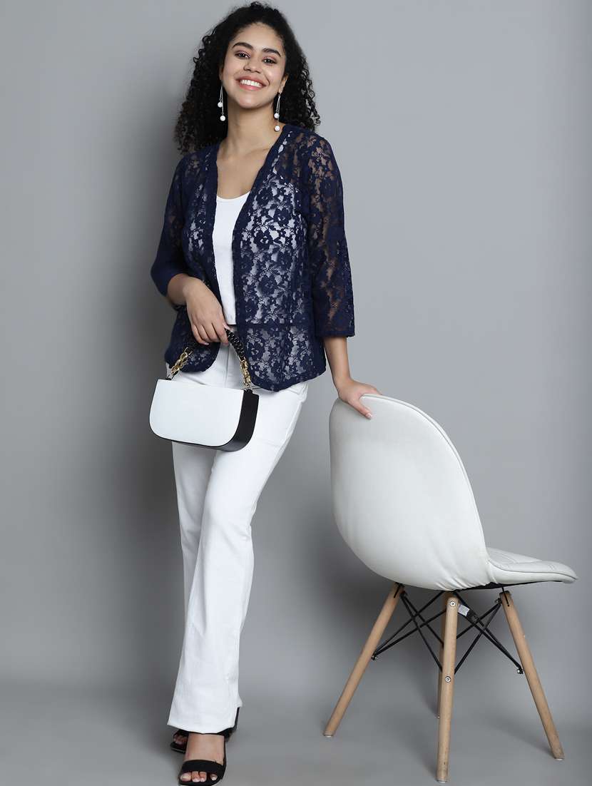 women self design net regular shrug - 20844427 -  Standard Image - 4