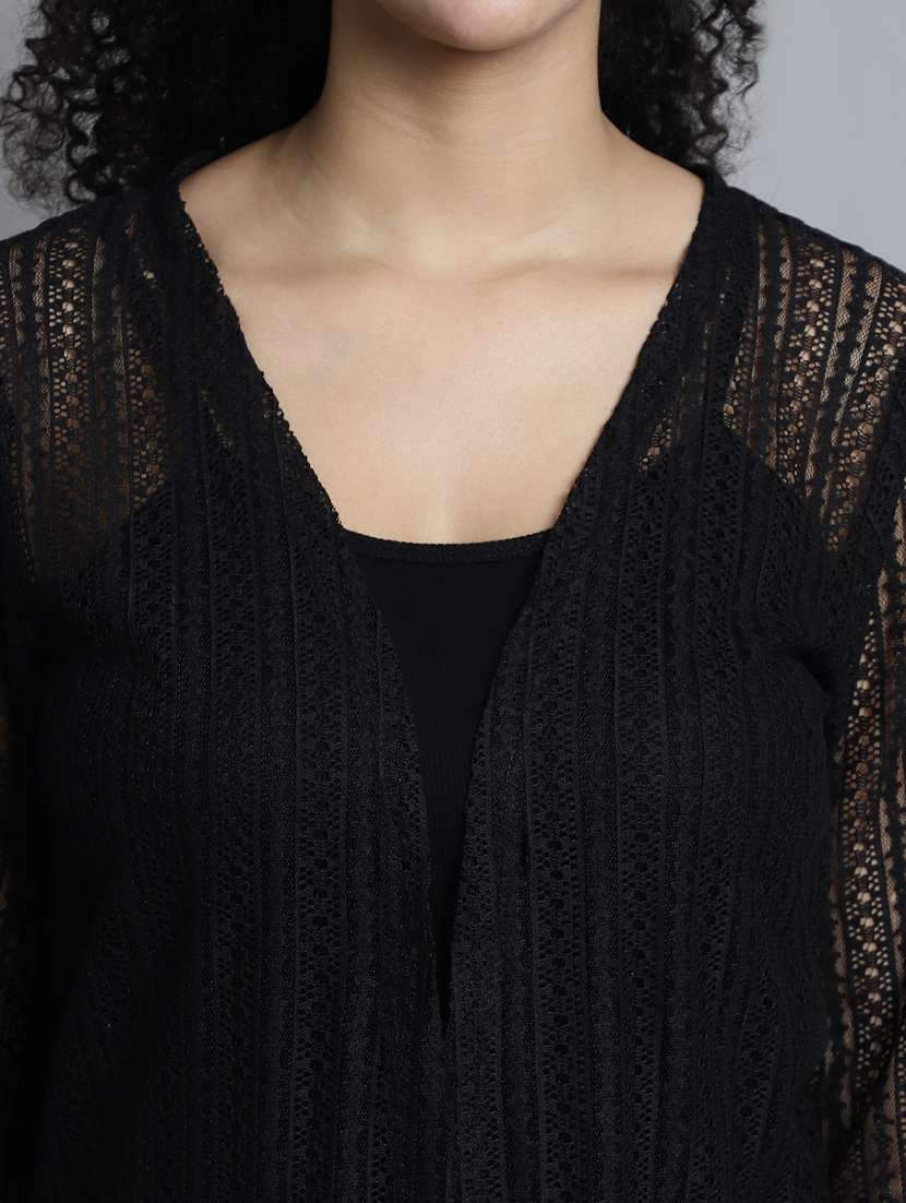 women self design net regular shrug - 20844429 -  Standard Image - 6