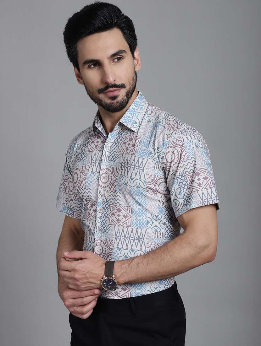 beige cotton formal shirt - 20844680 -  Standard Image - 1