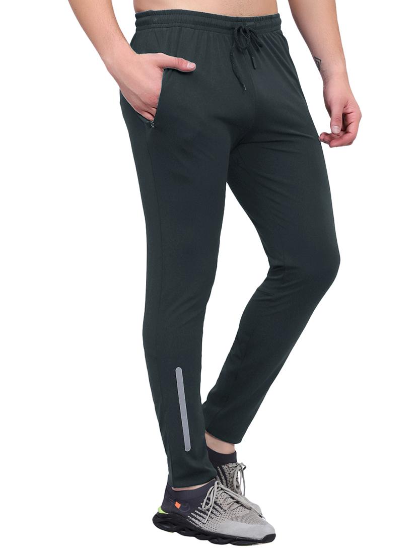 grey lycra blend  full length track pant - 20845200 -  Standard Image - 1