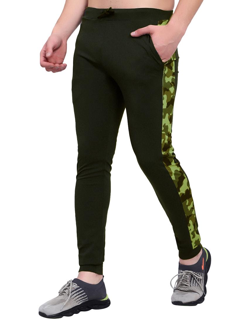 green lycra blend full length track pant - 20845203 - Standard Image - 1