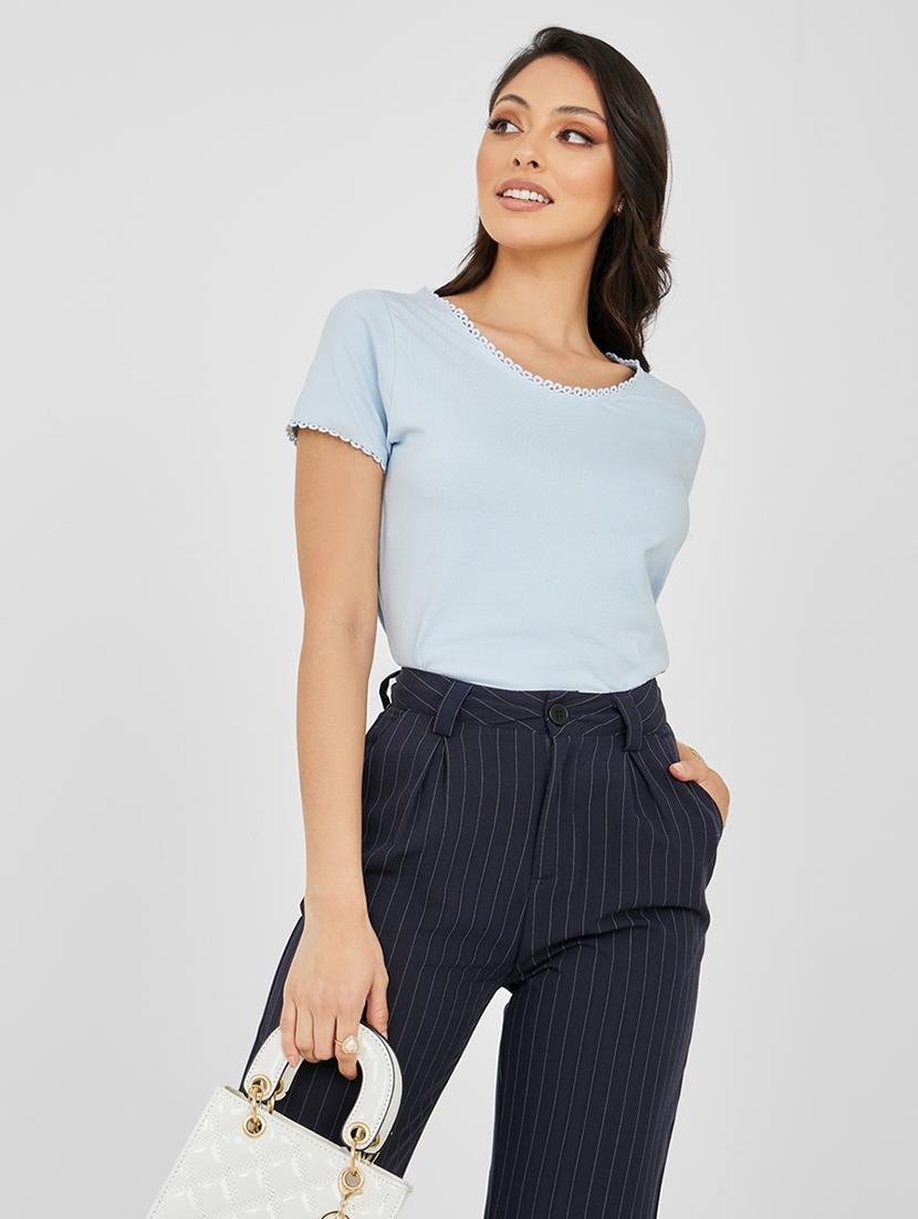 ai aqua cotton plain t-shirt - 20845940 - Standard Image - 1