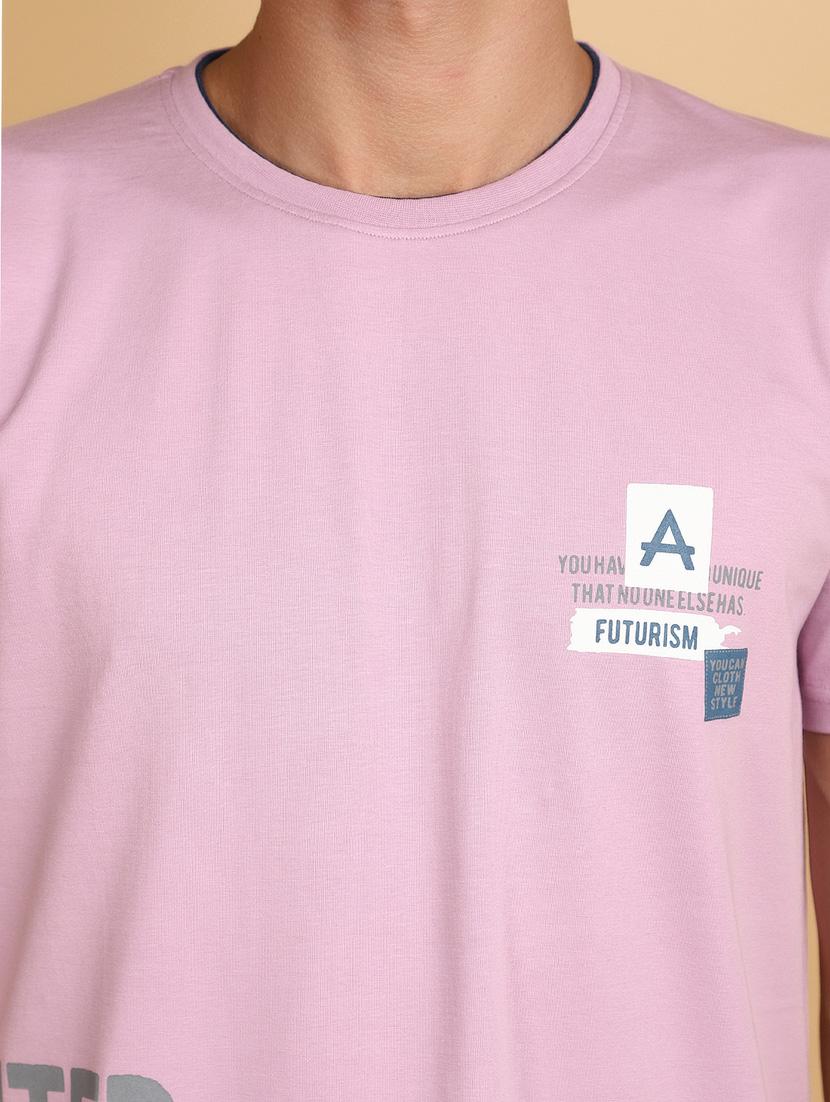 men round neck placement print t-shirt - 20846405 - Standard Image - 4