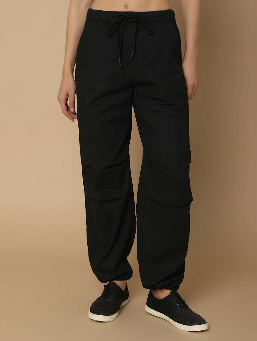 black cotton trousers