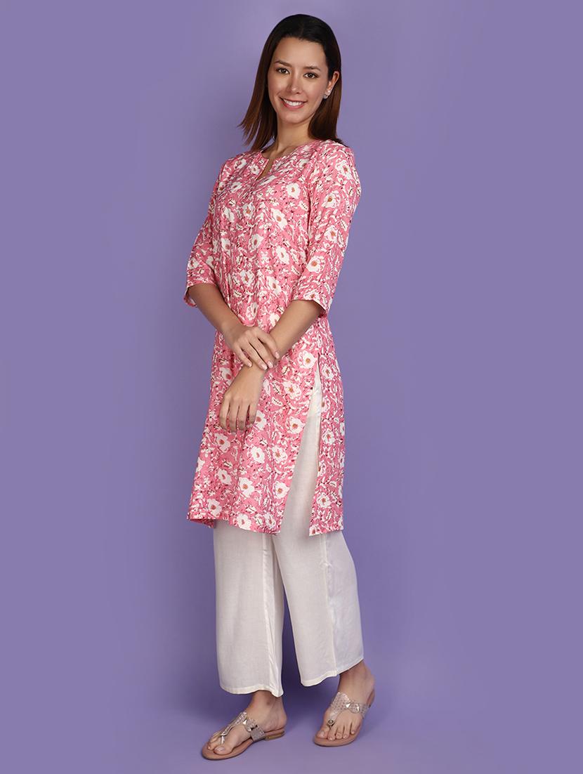 women printed kurta palazzo set set - 20846487 - Standard Image - 1