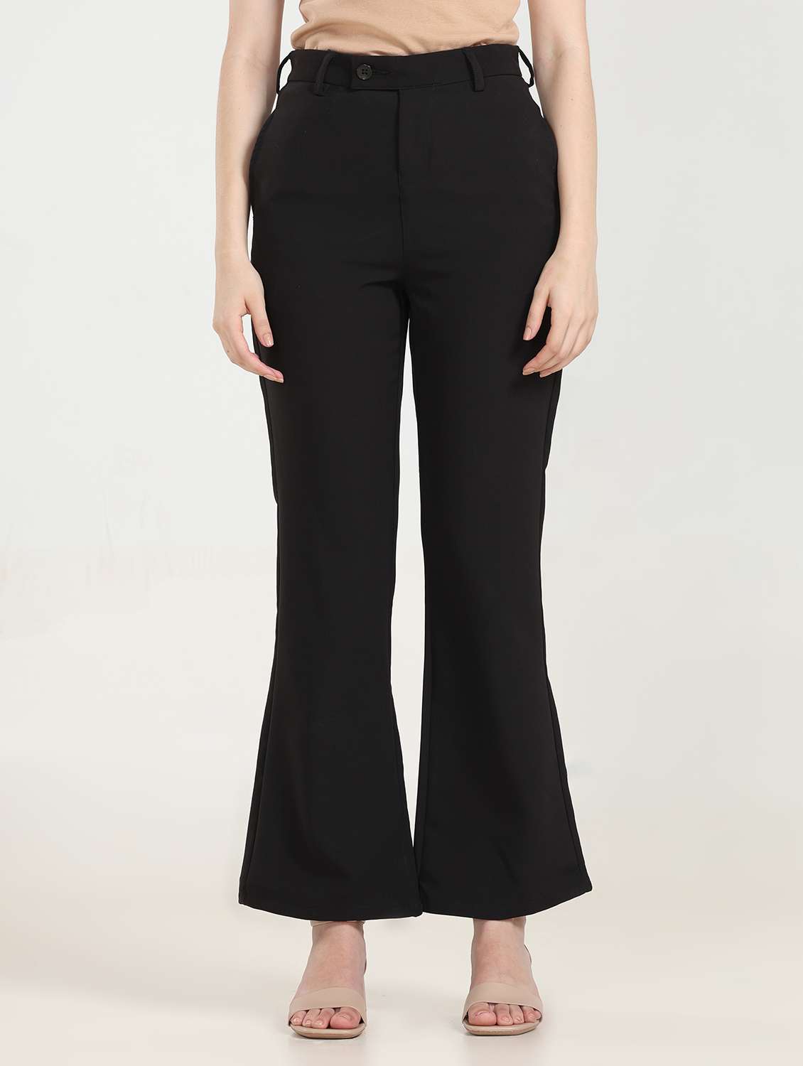 women solid flat front bootcut trouser - 20846541 - Zoom Image - 0
