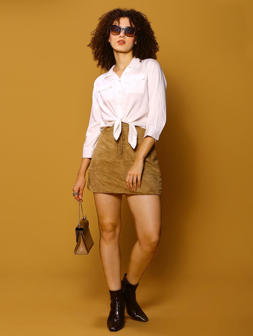 off white viscose shirt top - 20847919 - Standard Image - 4