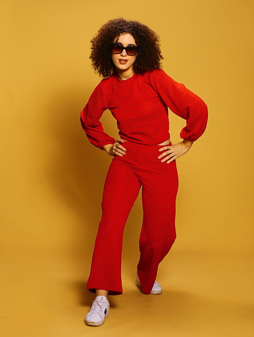 red self design detailed short top - 20847930 - Standard Image - 4